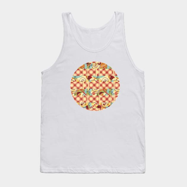 Plaid Europa Textile Design Tank Top by PatriciaSheaArt